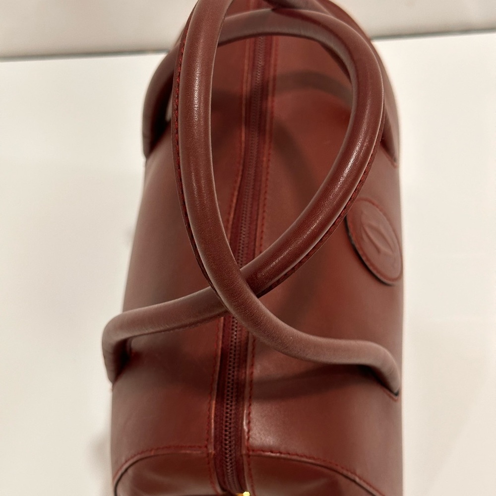 ---SOLD---Vintage Cartier Handbag. Burgandy. Leather - Picture 4 of 15